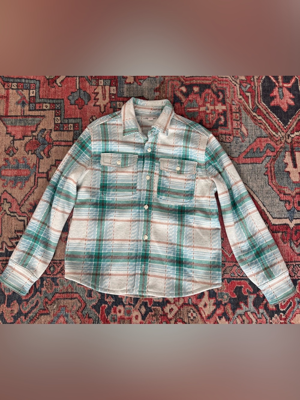 J.Crew kids long sleeve Seaboard soft knit shirt/flannel size 10.